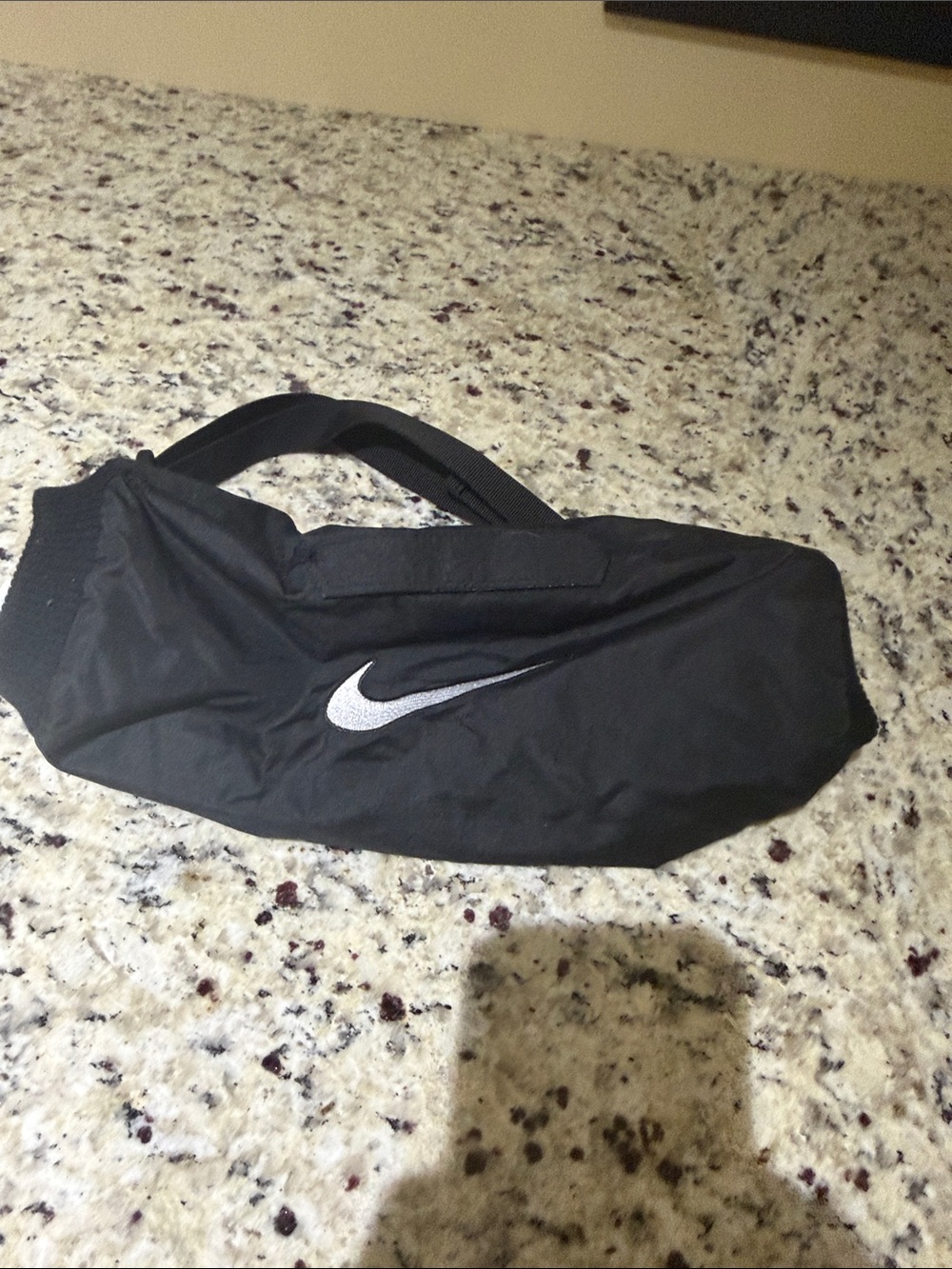Nike Black Waist Bag with Silver Swoosh